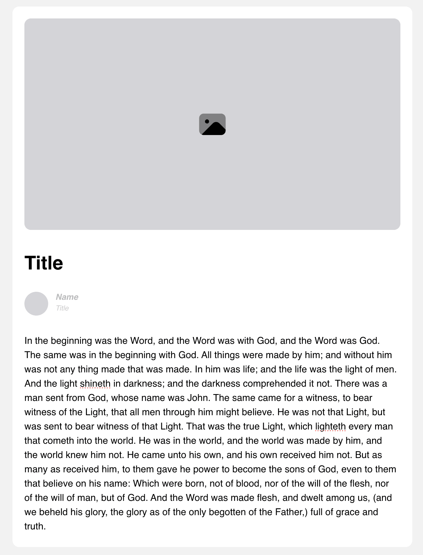 Simple Article