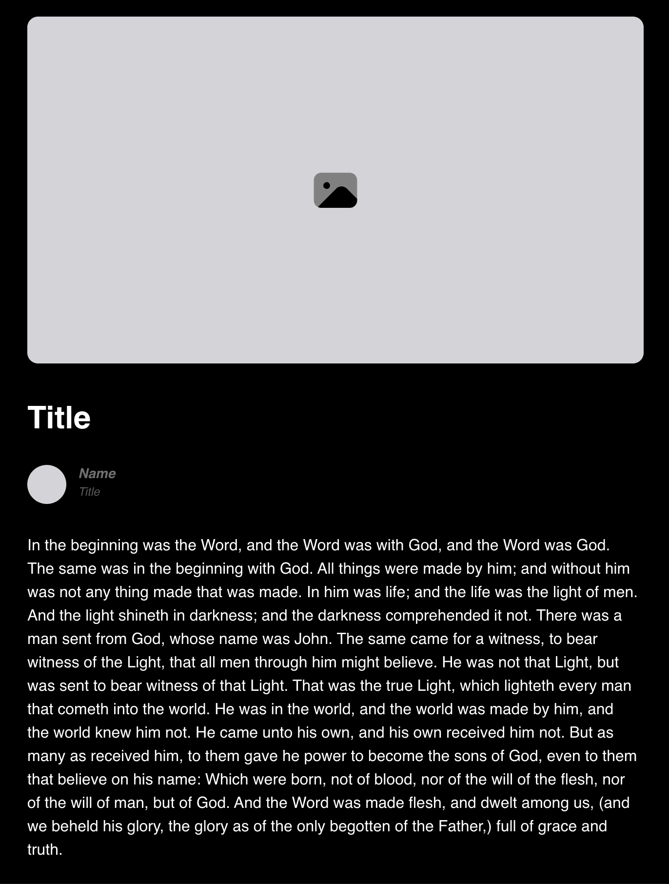 Simple Article (Dark)